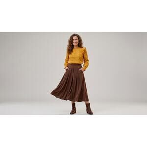J.Crew Long-Sleeve Ruffle-Neck Eyelet Mustard Gold Blouse — NWT, Never Worn!